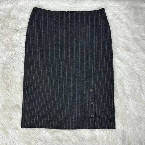 Tommy Hilfiger Women's Gray Striped Minimalist Pencil Career Skirt Size 6/W32 - Picture 5 of 10